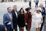 Den Haag 18 september 2018
Prinsjesdag 2018 op het binnenhof. Komning Willem Alexander Koningin Maxima Prins Constantijn en Prinses Laurentien zijn aanwezig. Leonie Sazias met Henk Krol en partner