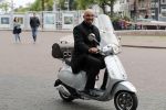 Amsterdam 8 september 2018
Maik de Boer op zijn vespa scooter.