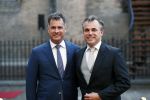 Den Haag 18 september 2018
Prinsjesdag 2018 op het binnenhof. Komning Willem Alexander Koningin Maxima Prins Constantijn en Prinses Laurentien zijn aanwezig. Staatssecretaris Mark Harbers van Justitie en Veiligheid met partner Bart Rovekamp