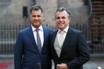 Den Haag 18 september 2018
Prinsjesdag 2018 op het binnenhof. Komning Willem Alexander Koningin Maxima Prins Constantijn en Prinses Laurentien zijn aanwezig. Staatssecretaris Mark Harbers van Justitie en Veiligheid met partner Bart Rovekamp