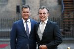 Den Haag 18 september 2018
Prinsjesdag 2018 op het binnenhof. Komning Willem Alexander Koningin Maxima Prins Constantijn en Prinses Laurentien zijn aanwezig. Staatssecretaris Mark Harbers van Justitie en Veiligheid met partner Bart Rovekamp