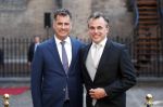 Den Haag 18 september 2018
Prinsjesdag 2018 op het binnenhof. Komning Willem Alexander Koningin Maxima Prins Constantijn en Prinses Laurentien zijn aanwezig. Staatssecretaris Mark Harbers van Justitie en Veiligheid met partner Bart Rovekamp