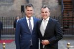 Den Haag 18 september 2018
Prinsjesdag 2018 op het binnenhof. Komning Willem Alexander Koningin Maxima Prins Constantijn en Prinses Laurentien zijn aanwezig. Staatssecretaris Mark Harbers van Justitie en Veiligheid met partner Bart Rovekamp