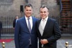 Den Haag 18 september 2018
Prinsjesdag 2018 op het binnenhof. Komning Willem Alexander Koningin Maxima Prins Constantijn en Prinses Laurentien zijn aanwezig. Staatssecretaris Mark Harbers van Justitie en Veiligheid met partner Bart Rovekamp
