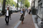 Amsterdam 9 september 2018
Peggy Vrijens met man en dochter op straat in Amsterdam.