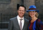 Den Haag 18 september 2018
Prinsjesdag 2018 op het binnenhof. Komning Willem Alexander Koningin Maxima Prins Constantijn en Prinses Laurentien zijn aanwezig. 
Stientje v Veldhoven met man