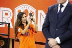 Amsterdam 6 mei 2018
Nederland-Peru 2-1 . Afscheidswedstrijd Wesley Sneijder . Zijn vrouw Yolanthe Sneijder Cabau en zoons Jessey en Xess Xava zijn natuurlijk aanwezig.