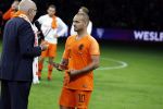 Amsterdam 6 mei 2018
Nederland-Peru 2-1 . Afscheidswedstrijd Wesley Sneijder . Zijn vrouw Yolanthe Sneijder Cabau en zoons Jessey en Xess Xava zijn natuurlijk aanwezig.