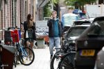Amsterdam 7 augustus 2019
 Presentatrice Airen MylÃ¨ne en haar vriend oud-hockeyer Taeke Taekema samen in Amsterdam zuid . Airen is in verwachtring van hun tweede kindje