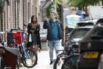 Amsterdam 7 augustus 2019
 Presentatrice Airen MylÃ¨ne en haar vriend oud-hockeyer Taeke Taekema samen in Amsterdam zuid . Airen is in verwachtring van hun tweede kindje