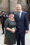 Den Haag 17 september 2019
Prinsjesdag 2019 op het binnenhof.
Minister Ank Bijleveld van Defensie en haar man Riekele Bijleveld