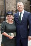 Den Haag 17 september 2019
Prinsjesdag 2019 op het binnenhof.
Minister Ank Bijleveld van Defensie en haar man Riekele Bijleveld