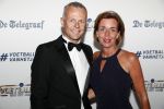 Hilversum 2 september 2019
Voetbalgala bij studio 21 . Bjorn Kuipers kwam met zijn vrouw
