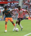 Eindhoven,22 September 2019 Kompetitiewedstrijd PSV-AJAX, eindstand 1-1
Denzel Dumfries David Neres