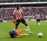 Eindhoven,22 September 2019 Kompetitiewedstrijd PSV-AJAX, eindstand 1-1
Denzel Dumfries Nicolas Tagliafico