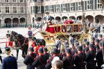 Den Haag 17 september 2019
Prinsjesdag 2019. Koning Willem Alexander Koningin Maxima Prins Constantijn en Prinses Laurentien arriveren met koets op binnenhof en bij paleis Noordeinde. Gouden koets