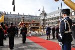 Den Haag 17 september 2019
Prinsjesdag 2019. Koning Willem Alexander Koningin Maxima Prins Constantijn en Prinses Laurentien arriveren met koets op binnenhof en bij paleis Noordeinde. Gouden koets