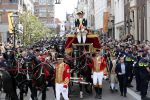 Den Haag 17 september 2019
Prinsjesdag 2019. Koning Willem Alexander Koningin Maxima Prins Constantijn en Prinses Laurentien arriveren met  gouden koets op binnenhof en bij paleis Noordeinde.