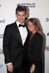 Hilversum 2 september 2019
Voetbalgala bij studio 21 . Joey Kooy met zijn vriendin Romy de Boer