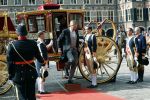Den Haag 17 september 2019
Prinsjesdag 2019. Koning Willem Alexander Koningin Maxima Prins Constantijn en Prinses Laurentien arriveren met koets op binnenhof en bij paleis Noordeinde.