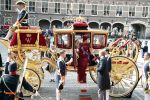 Den Haag 17 september 2019
Prinsjesdag 2019. Koning Willem Alexander Koningin Maxima Prins Constantijn en Prinses Laurentien arriveren met koets op binnenhof en bij paleis Noordeinde.