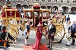 Den Haag 17 september 2019
Prinsjesdag 2019. Koning Willem Alexander Koningin Maxima Prins Constantijn en Prinses Laurentien arriveren met koets op binnenhof en bij paleis Noordeinde.