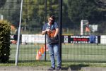 de Meern 31 augustus 2019
Martijn Krabbe bellend bij voetbal van zijn dochter Michelle.