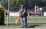 de Meern 31 augustus 2019
Martijn Krabbe bellend bij voetbal van zijn dochter Michelle.