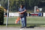 de Meern 31 augustus 2019
Martijn Krabbe bellend bij voetbal van zijn dochter Michelle.