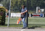 de Meern 31 augustus 2019
Martijn Krabbe bellend bij voetbal van zijn dochter Michelle.