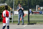 de Meern 31 augustus 2019
Martijn Krabbe bellend bij voetbal van zijn dochter Michelle.