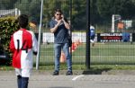 de Meern 31 augustus 2019
Martijn Krabbe bellend bij voetbal van zijn dochter Michelle.