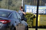 de Meern 31 augustus 2019
Martijn Krabbe bellend bij voetbal van zijn dochter Michelle.