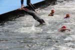 AMSTERDAM 8 september 2019
Amsterdam City Swim voor ALS. Pieter v d Hoogenband kwam mwet zijn vrouw Marie Jose en broer Robert