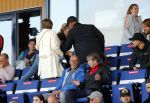 Katwijk 10 september 2019
Ruud Gullit Joelle Gullit Estelle Cruijff , haar moeder, Nigel ( stiefzoon Ruud) en de vriendin van Maxim Gullit zitten op de tribune bij de eerste interland van Maxim tegen Portugal. Nederland Portugal 4-0