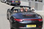 Amsterdam 26 augustus 2019
Sonja Bakker en haar vriend Barry v Suijdam in een porsche 911 cabrio in Amsterdam zuid