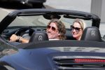 Amsterdam 26 augustus 2019
Sonja Bakker en haar vriend Barry v Suijdam in een porsche 911 cabrio in Amsterdam zuid