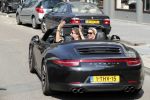 Amsterdam 26 augustus 2019
Sonja Bakker en haar vriend Barry v Suijdam in een porsche 911 cabrio in Amsterdam zuid