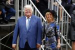 Den Haag 17 september 2019
Prinsjesdag 2019 op het binnenhof.
Ton Elias arriveert samen met zijn partner