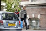 Amsterdam 30 september 2020
Bridget Maasland arriveert met haar zoon Mees  bij haar huis