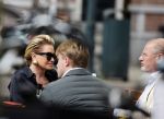 Amsterdam 23 september 2020
Connie Witteman met haar ex vriend Frans v Maarschalkerwaart op terras op de cornelis schuytstraat