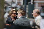 Amsterdam 23 september 2020
Connie Witteman met haar ex vriend Frans v Maarschalkerwaart op terras op de cornelis schuytstraat