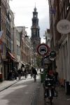 Amsterdam 27 september 2020
Expositie Davide Heijmans . De expositie heet 24/24 San remo en  hangt bij restaurant La Trattoria Di Donna Sofia in de Jordaan. de Westertoren