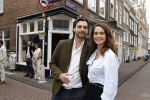 Amsterdam 27 september 2020
Expositie Davide Heijmans . De expositie heet 24/24 San remo en  hangt bij restaurant La Trattoria Di Donna Sofia in de Jordaan. Davide met partner Thierry Baudet
