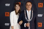 Leusden 25 september 2021
Premiere Nummer 14 ( Johan Cruijff ) in het AFAS Theater. Burgemeester Gerolf Bouwmeester met partner