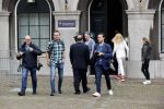 Den Haag 31 augustus 2021
Mark Rutte , Wopke Hoekstra Lillianne Ploumen Jesse Klaver Sigrid Kaag Gert Jan Segers en Rob Jetten op gesprek bij Mariette Hamer ivm vormen van nieuwe regering op het binnenhof.