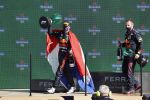 Zandvoort 5 september 2021
Max Verstappen wint de GP F1 van Nederland . Hij staat op het podium met Lewis Hamilton en Valteri Bottas. Charlene de Carvalho Heineken reikt de prijzen uit.