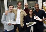 Amsterdam 2 oktober 2021
Patrick Kluivert zijn vrouw Rosanna Nino Wilkes zijn aandeelhouder in het sneakermerk Qurk. De schoenen worden van kurk gemaakt. De winkel zit in de 9 straatjes.