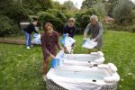Amsterdam 16 oktober 2021
Patty Brard en haar man Antoine v d Vijver in een ijsbad . Patty heeft een hele lijn met produkten die bij het Kruitvat te koop zijn .