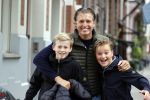 Amsterdam 2 september 2021
Pieter v d Hoogenband en zijn vrouw Marie Jose met hun beider kinderen in amsterdam.